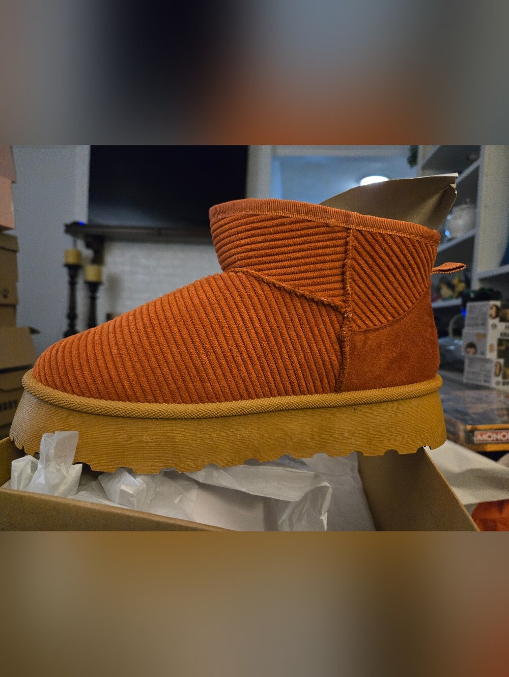 Women’s Dirty Laundry Corduroy Platform Boot in Orange - Size 10 NWT